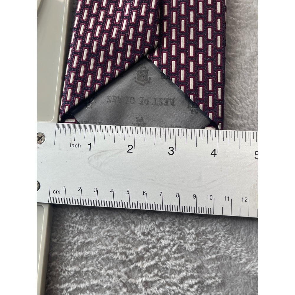 Robert Talbott Necktie Best of Class Rochester Purple Rectangle Pattern - Picture 9 of 10